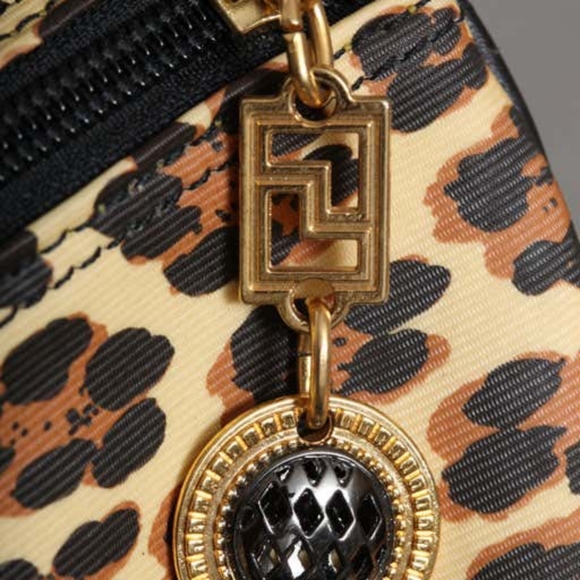 Gianni Versace Baroque Multicolor Canvas Weekend/Travel Bag Cheetah Duffle Bag - Picture 9 of 14